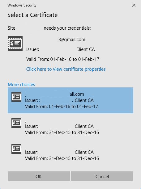 how to select a certificate